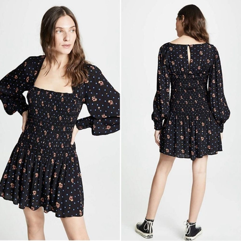 Free People Two Faces Long Sleeve Minidress Size Small NWT - Picture 9 of 9